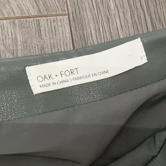Oak & Fort Vegan Leather Skirt - Picture 2 of 4